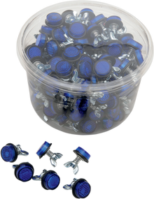 CHRIS PRODUCTS License Plate Reflectors - 150 Pack Tub - Blue CH150B