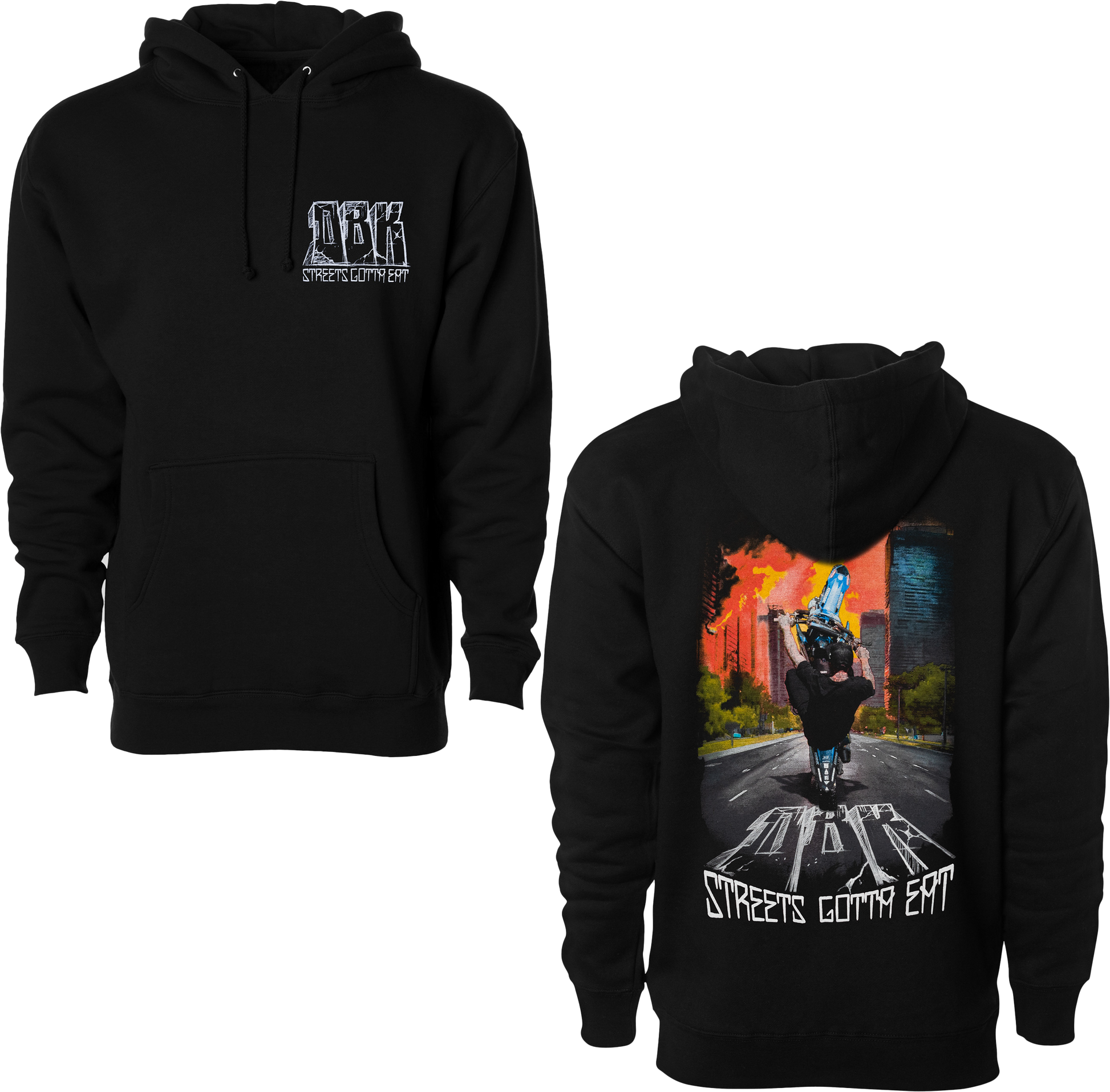 Streets Gotta Eat Hoodie Black Sm