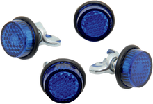 CHRIS PRODUCTS License Plate Reflectors - 4 Pack - Blue CH4B