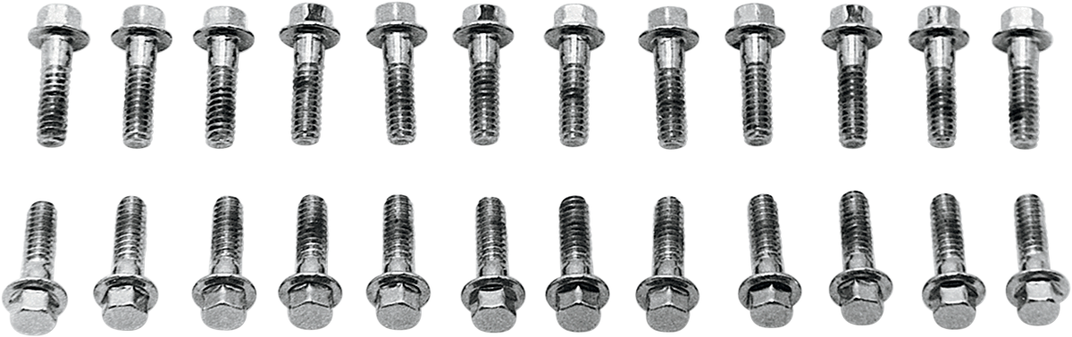 COLONY Screw Kit - Valve Cover/Hex - with Steel D Rings - Chrome 8734-24