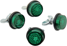 CHRIS PRODUCTS License Plate Reflectors - 4 Pack - Green CH4G