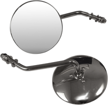 EMGO Mirrors - Side View - Smooth/Round - Short Stem - Pair - Universal 20-21794