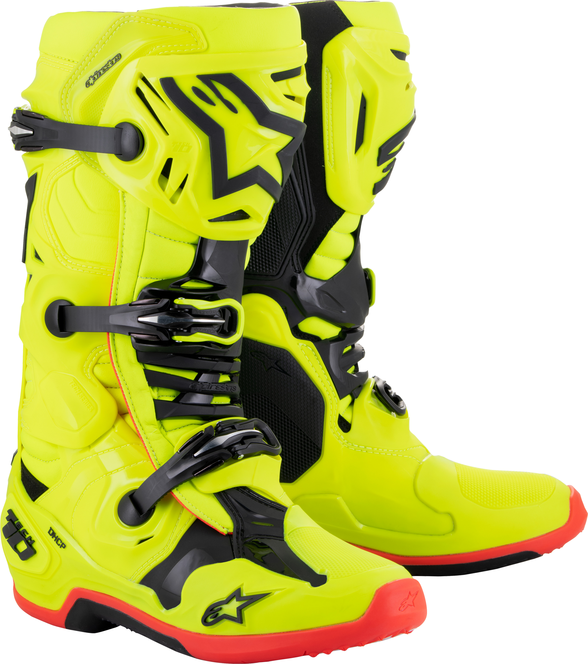 Tech 10 Boots Ylw Fluo/Blk/Red Fluo Sz 14
