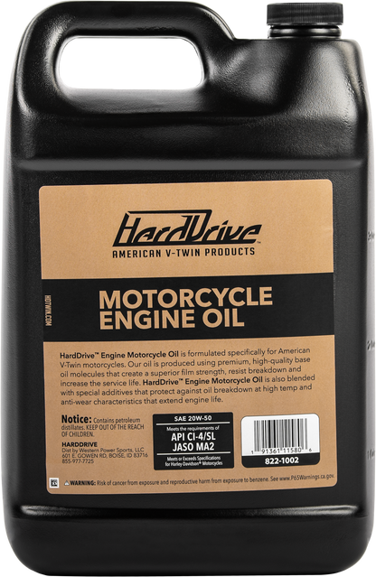 Engine Oil 20w50 1 Gal (4/Case  Sold Ea)