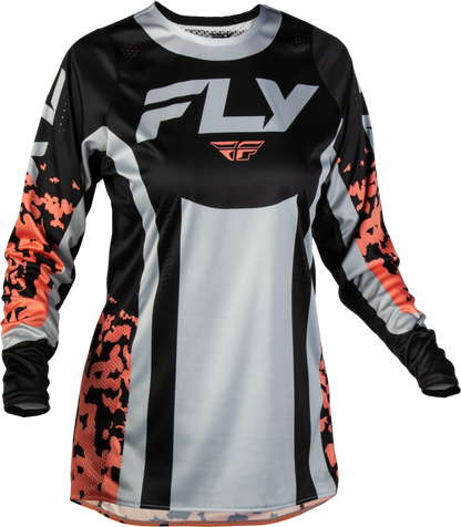 Women's Lite Flake Jersey Black/Light Grey/Coral Md
