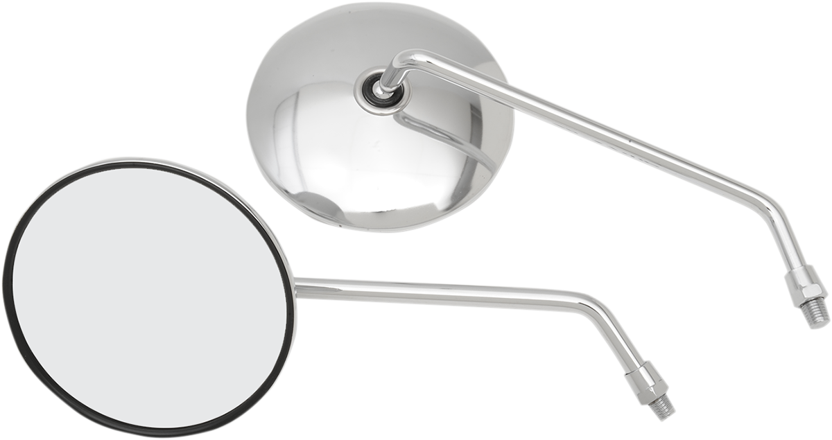 EMGO Mirrors - Classic - OE Replacement - Side View - Round - Chrome - Left/Right - Pair 20-37410