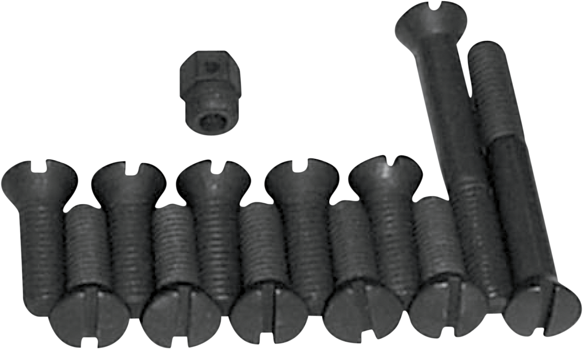 COLONY Screw Kit - Transmission Top Cover - Flat/Countersunk/Slotted - Black/Parkerized 9620-13