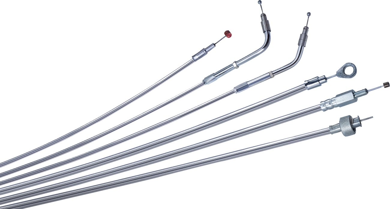 BARNETT High-Efficiency Stainless Steel Clutch Cable for Harley-Davidson - +6" - '18-'23 Softail 102-30-10062-6