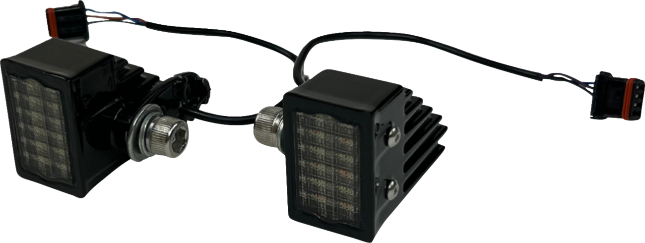 CUSTOM DYNAMICS LED Turn Signals - Front - Gloss Black CD-LRST-FTS-B