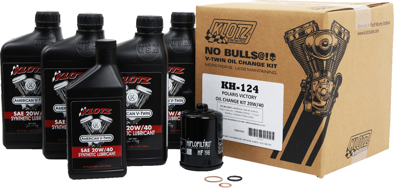 KLOTZ OIL Oil Change Kit - Victory - 20W/40 KH-124