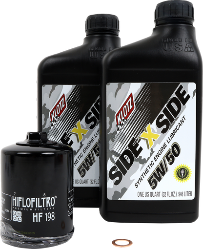 KLOTZ OIL Oil Change Kit - Polaris - 5W/50 KU-108