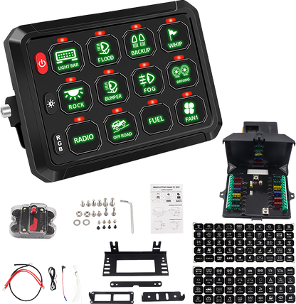 MOOSE OFFROAD Gang Switch Panel - 12 Position 90-200-PU