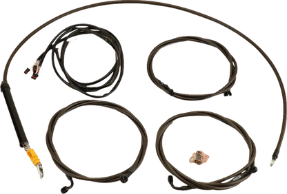 LA CHOPPERS Complete Plug-and-Play Cable Kit - 15" - 17" Handlebars - '23-'25 Touring - Midnight LA-8059KT3-16M