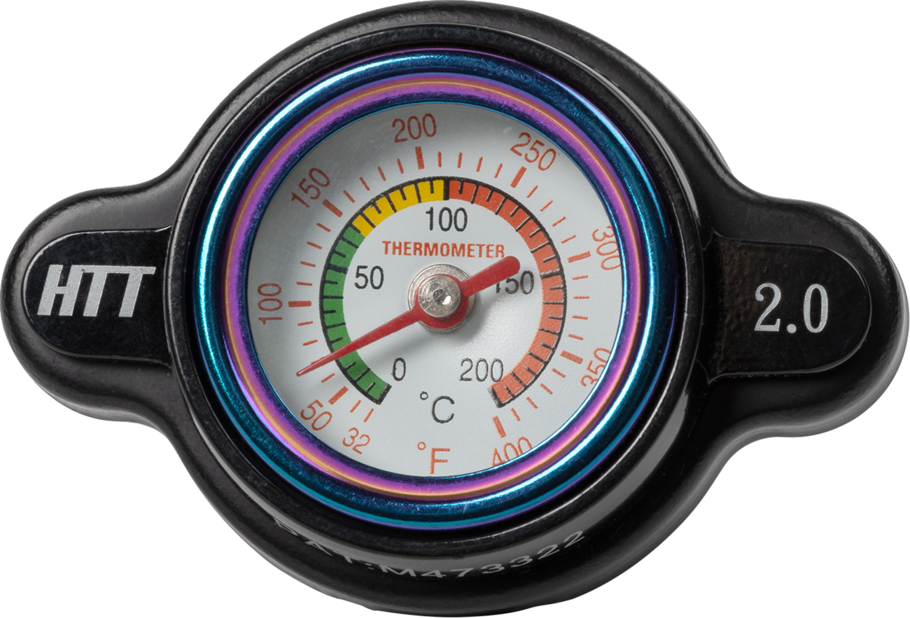 MOOSE OFFROAD Radiator Cap with Temperature Gauge - 1.8 Bar - Kawasaki/Suzuki/Yamaha I15-6202B