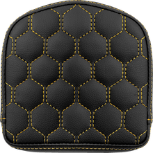 SADDLEMEN RoadSofa™ Sissy Bar Pad - Honeycomb - Gold Stitching 040849GOL