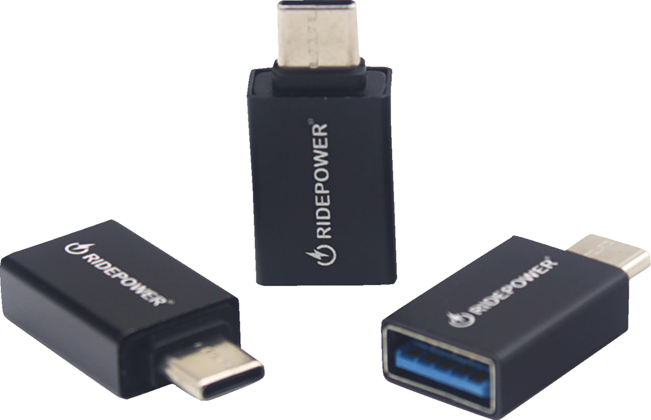 RIDEPOWER Power Adapter - Female USB to Male USB-C RPUSBCMUSBFADPT