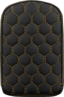 SADDLEMEN RoadSofa™ Sissy Bar Pad - Honeycomb - Gold Stitching 041149GOL