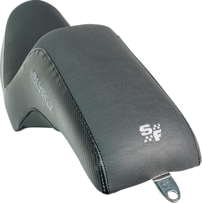 SLYFOX Drifter Seat - Gray Logo - Black Vinyl - Smooth - FXR '82-'00 SlyFox4681B
