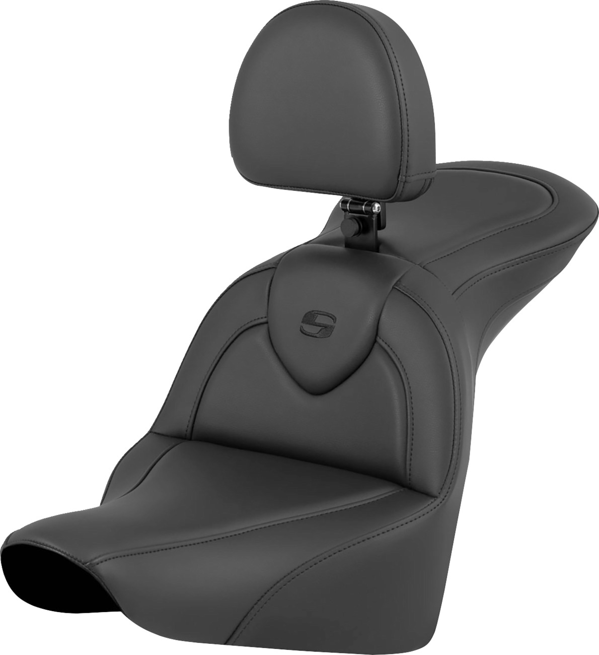 SADDLEMEN RoadSofa™ Seat - Black - with Driver Backrest - FLFB/FXBR '18-'24 818-27-187BR