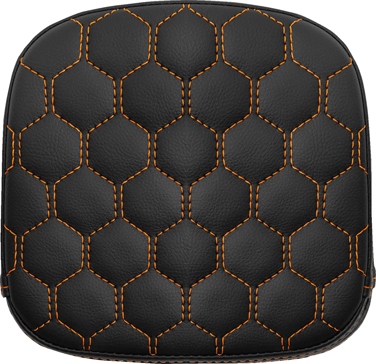 SADDLEMEN Sissy Bar Pad - Honeycomb - Orange Stitching 040749ORA