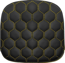 SADDLEMEN Sissy Bar Pad - Honeycomb - Gold Stitching 040749GOL