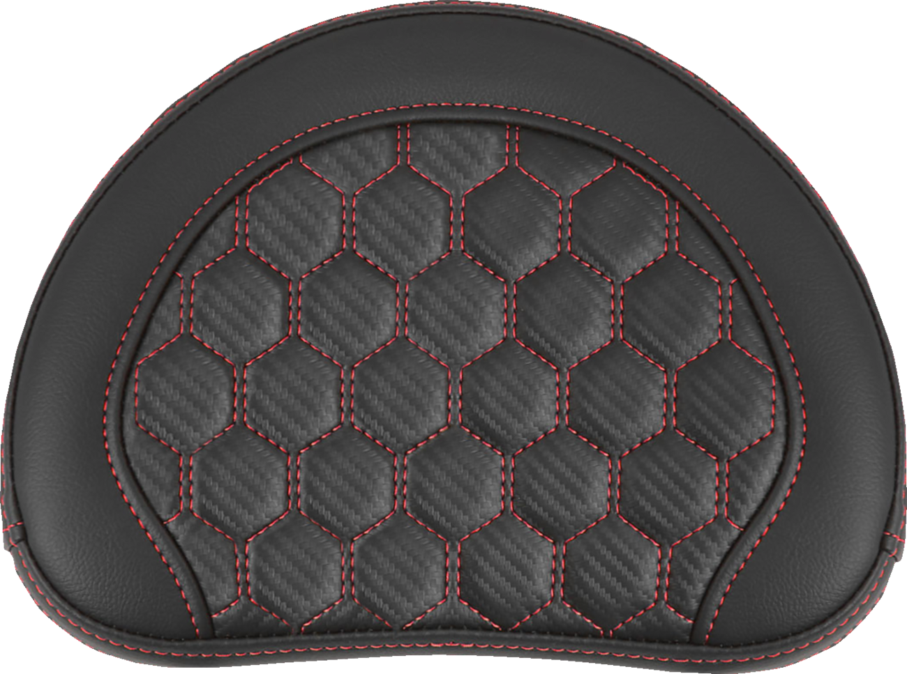 SADDLEMEN RoadSofa™ Sissy Bar Pad - Honeycomb - Red Stitching 051349RED