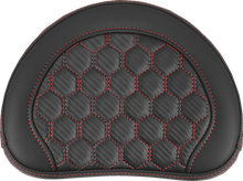 SADDLEMEN RoadSofa™ Sissy Bar Pad - Honeycomb - Red Stitching 051349RED