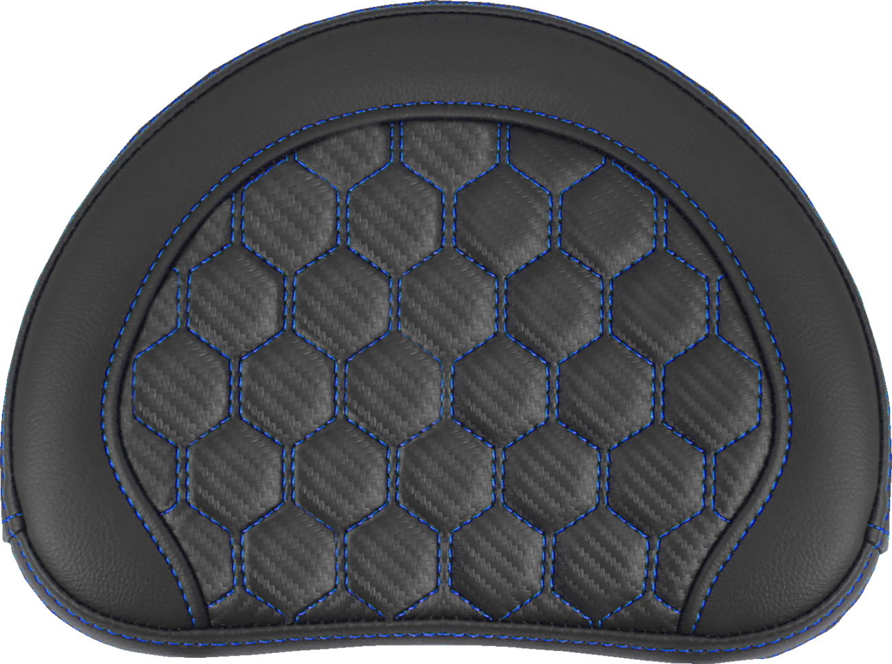 SADDLEMEN RoadSofa™ Sissy Bar Pad - Honeycomb - Blue Stitching 051349BLU