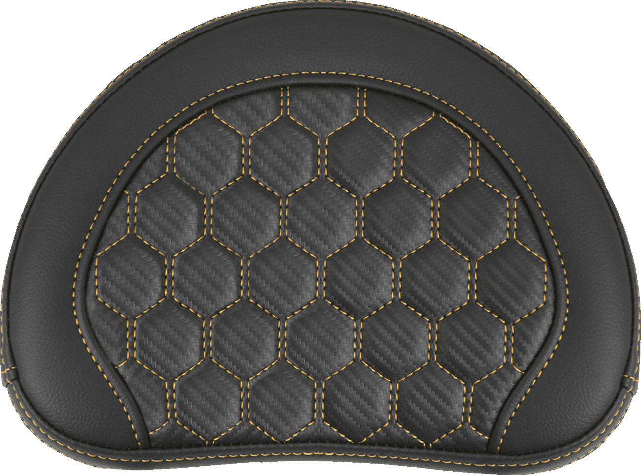 SADDLEMEN RoadSofa™ Sissy Bar Pad - Honeycomb - Gold Stitching 051349GOL