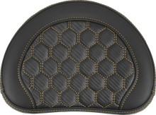 SADDLEMEN RoadSofa™ Sissy Bar Pad - Honeycomb - Gold Stitching 051349GOL