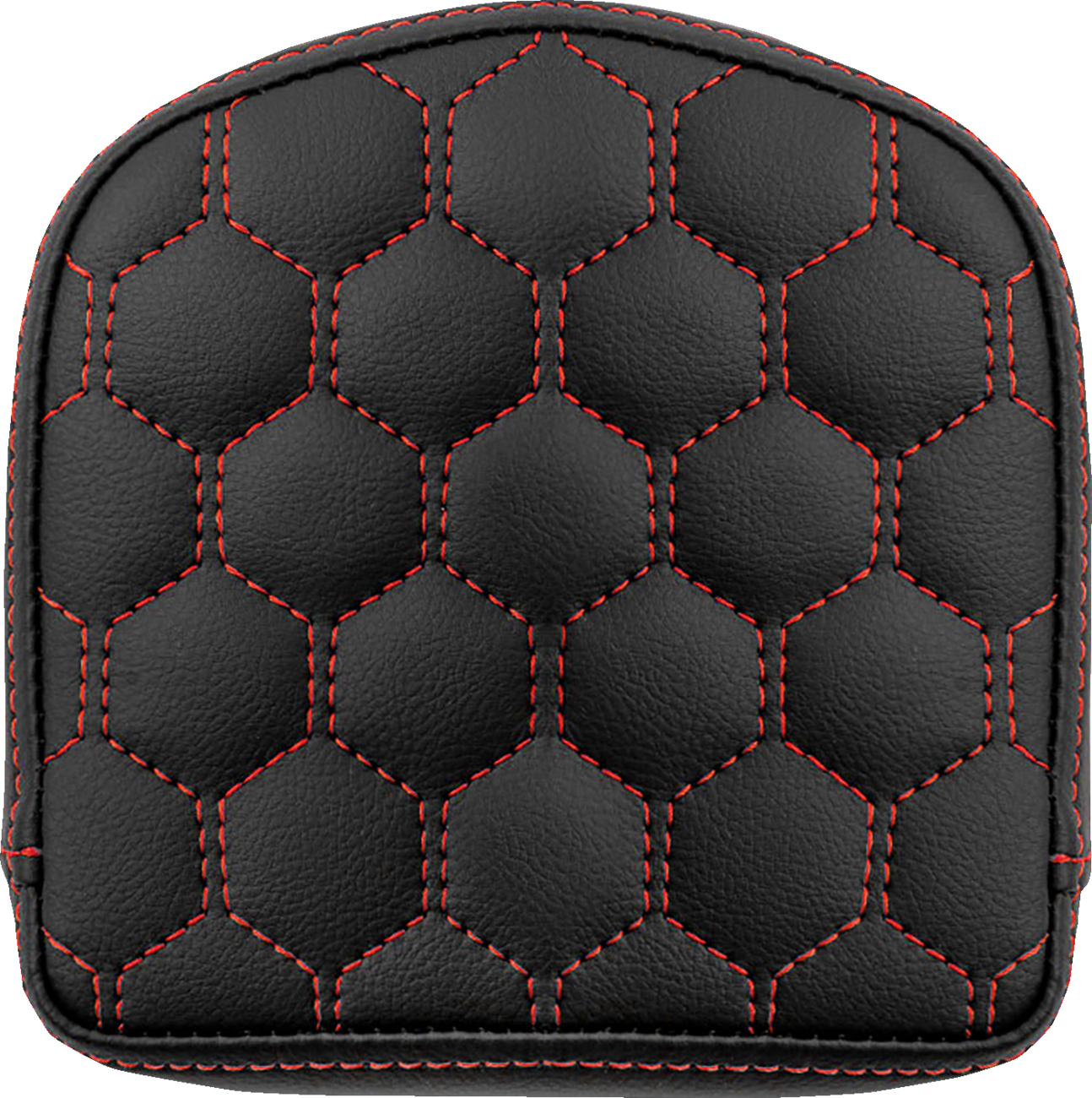 SADDLEMEN RoadSofa™ Sissy Bar Pad - Honeycomb - Red Stitching 040849RED