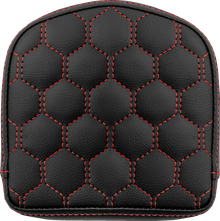 SADDLEMEN RoadSofa™ Sissy Bar Pad - Honeycomb - Red Stitching 040849RED