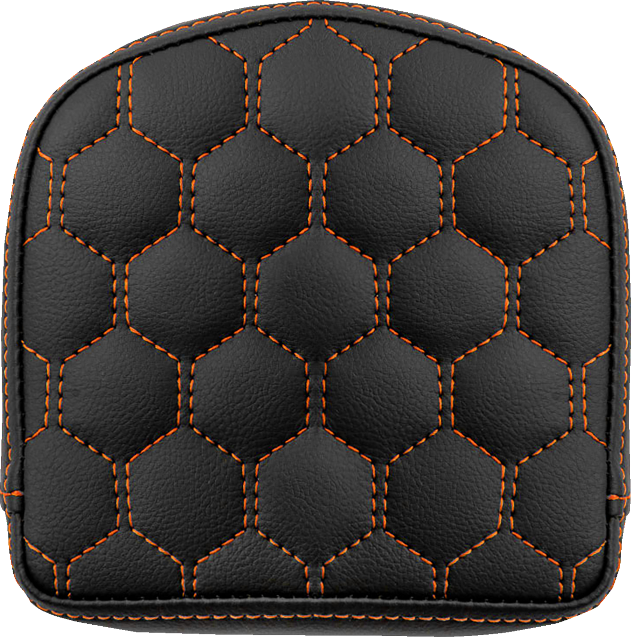 SADDLEMEN RoadSofa™ Sissy Bar Pad - Honeycomb - Orange Stitching 040849ORA