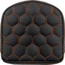 SADDLEMEN RoadSofa™ Sissy Bar Pad - Honeycomb - Orange Stitching 040849ORA