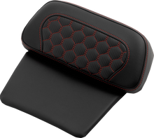 SADDLEMEN Chopped Tour Pak Pad - Honeycomb - Red Stitching - FLH/FLT '14-'24 814-07C-HC-RED