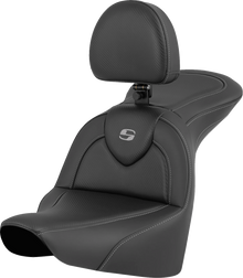 SADDLEMEN RoadSofa™ Seat - Carbon Fiber - with Driver Backrest - FLFB/FXBR '18-'24 818-27-185BR