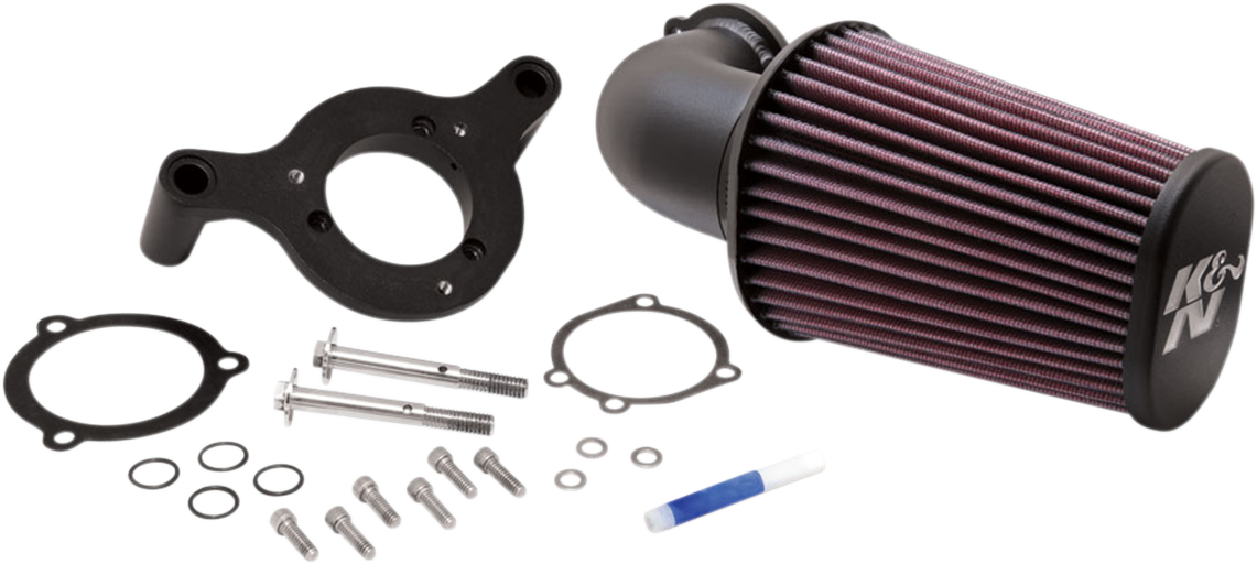 K & N Aircharger® Intake System with Mandrel-Bent Aluminum Intake Tube Kit - Black 57-1125