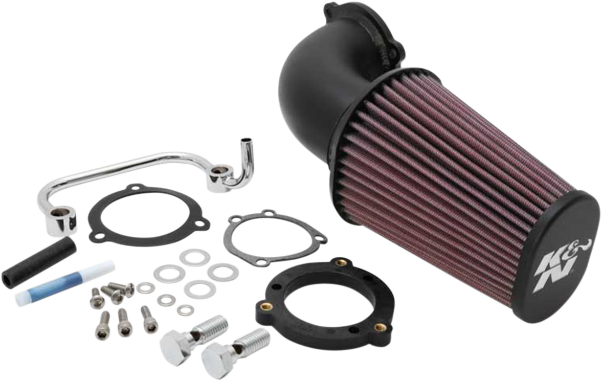 K & N Aircharger® Intake System with Mandrel-Bent Aluminum Intake Tube Kit - Black 57-1126