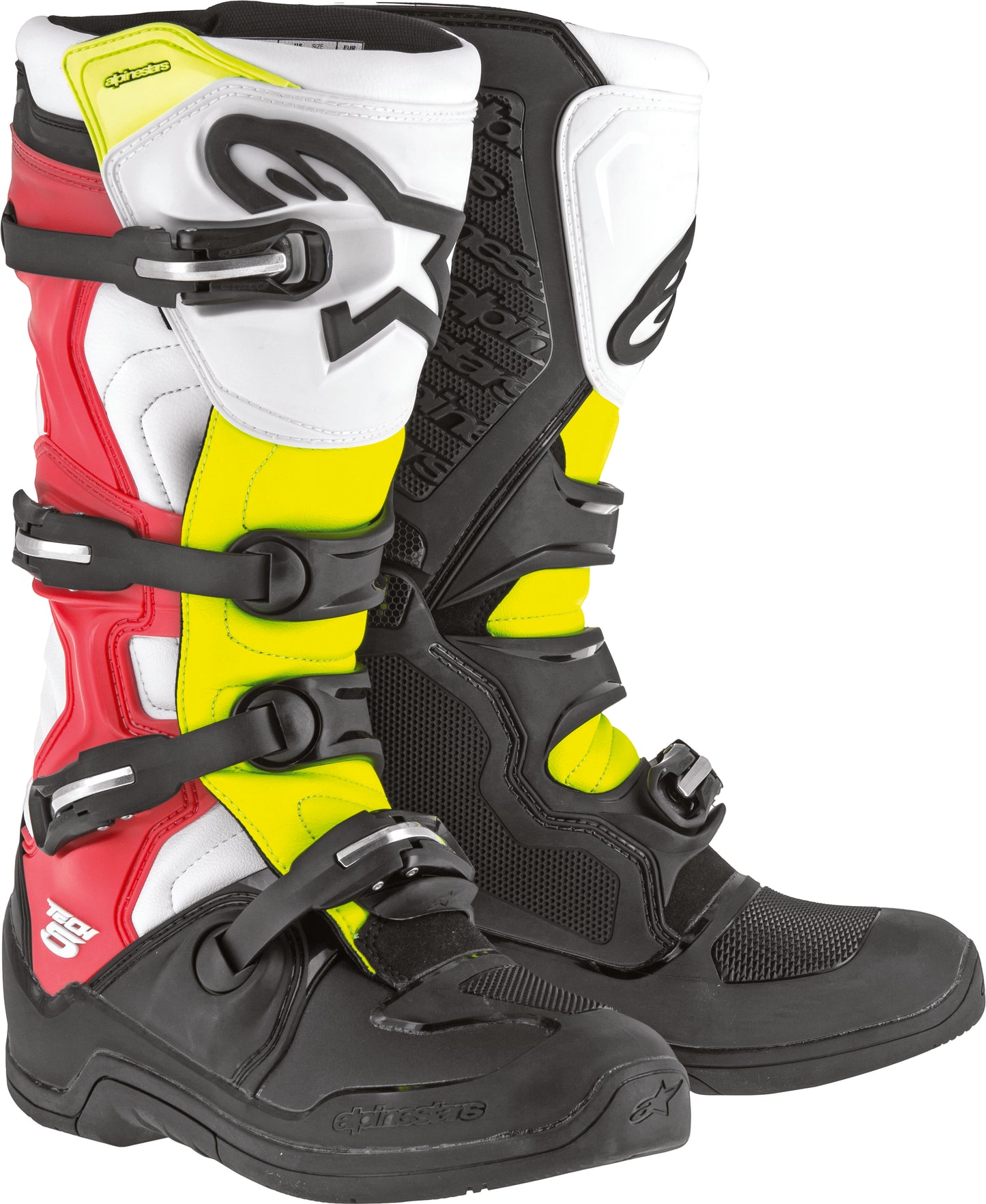 Tech 5 Boots Black/White/Red/Yellow Sz 13