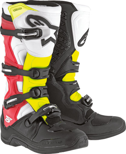 Tech 5 Boots Black/White/Red/Yellow Sz 08