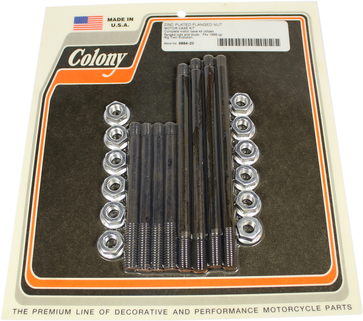 COLONY Bolt Kit - Upper/Lower/Motor Mount - Flange - Zinc - '96-'00 Big Twin Evo 9884-20