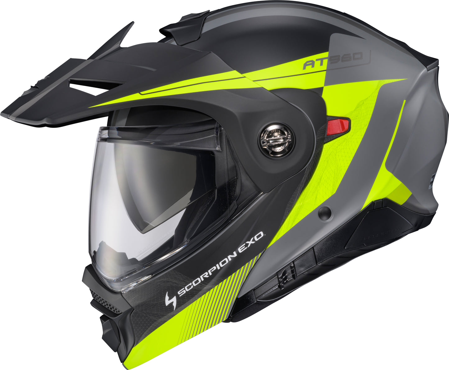 Exo At960 Modular Helmet Topographic 2 Hi Vis/Grey Md