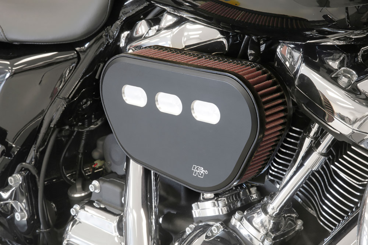 K & N Street Metal Air Intake Kit - Big 8 - Black - M8 RK-3948B