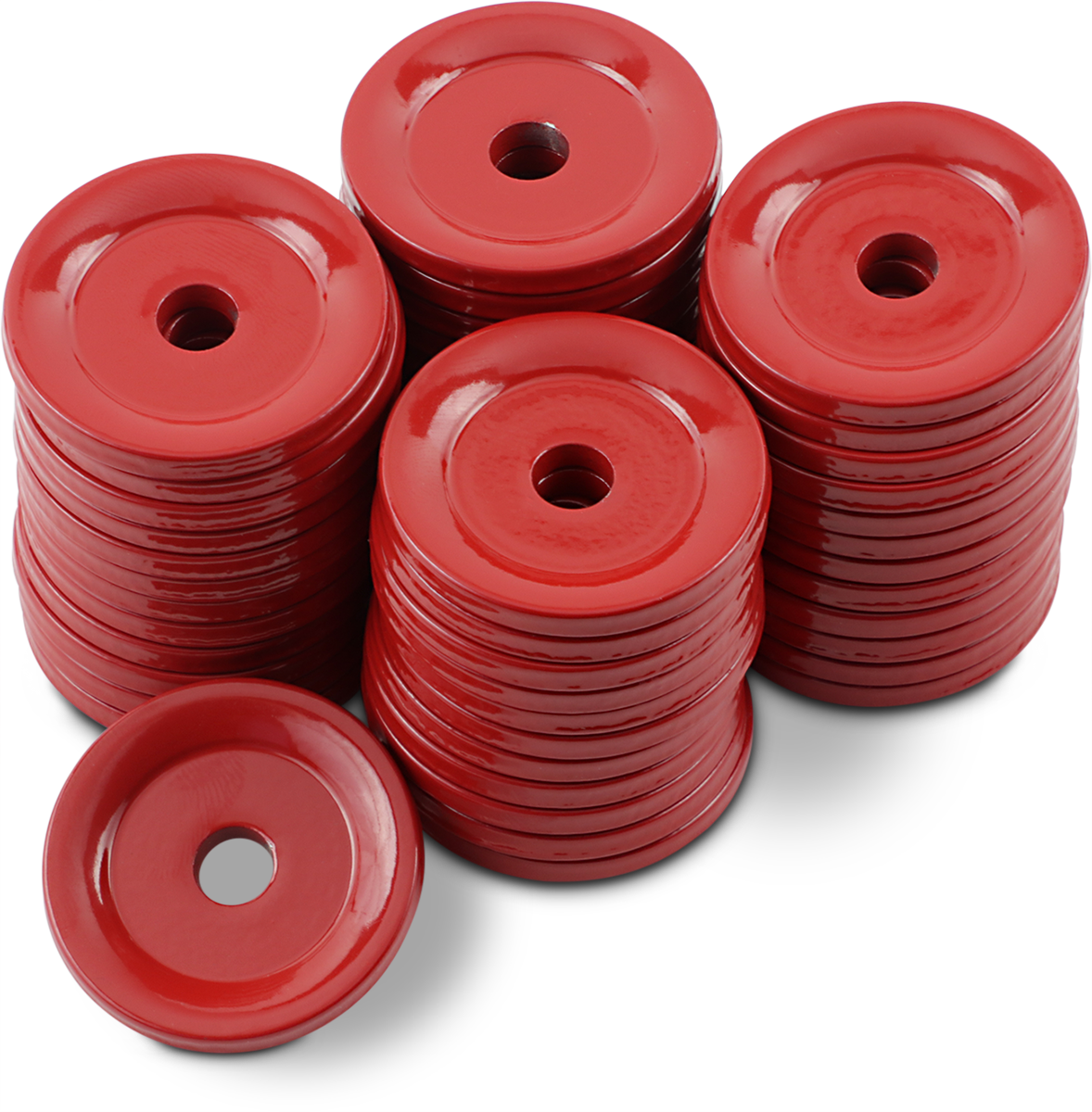 WOODY'S Support Plates - Grand Digger® - Red - Round - 48 Pack ARG-3790-48