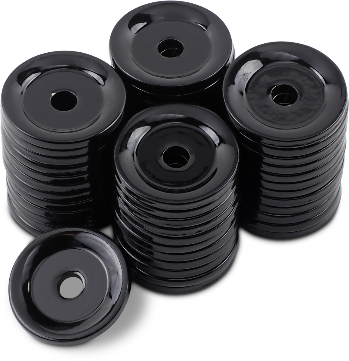 WOODY'S Support Plates - Grand Digger® - Black - Round - 48 Pack ARG-3810-48