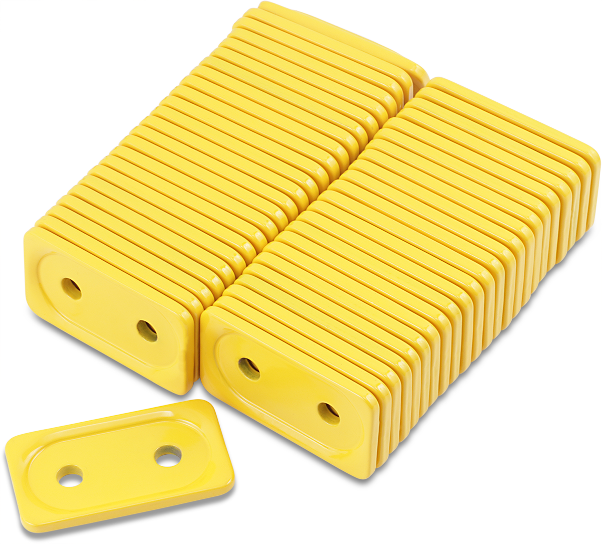 WOODY'S Support Plates - Grand Digger® - Yellow - Double - 48 Pack ADG-3800-48