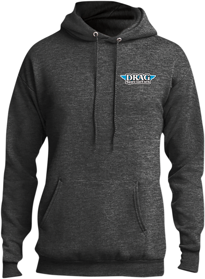THROTTLE THREADS Drag Specialties Hoodie - Heather Gray - 4XL DRG29PC78HDHG4X