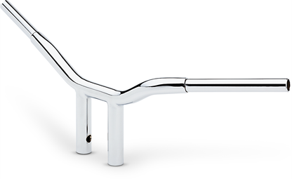 LA CHOPPERS Kage Fighter Welded Straight-Riser Handlebar - One Piece - 8" - Chrome LA-7337-08