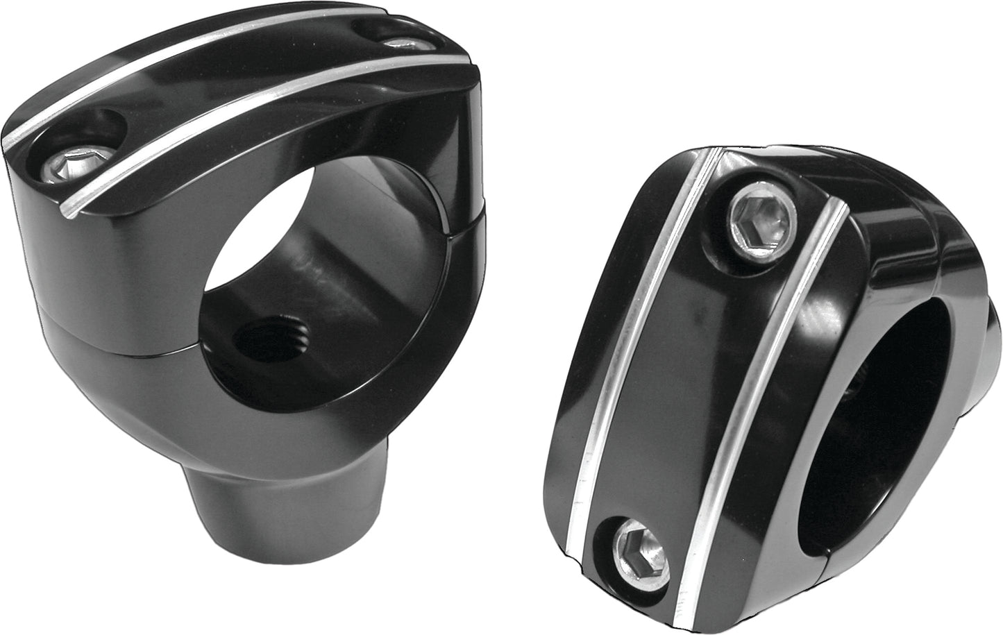 2" Grooved Black Risers