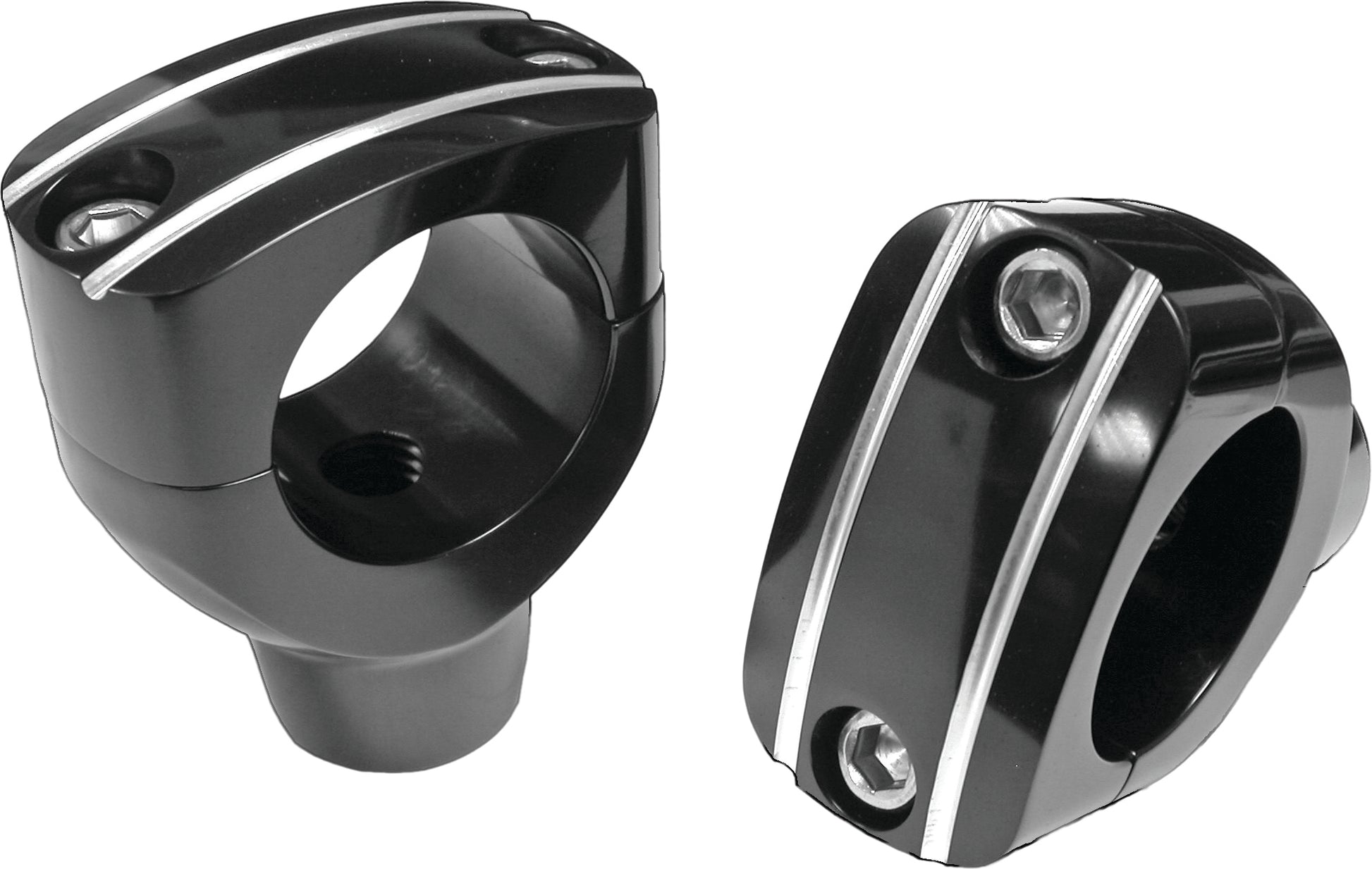 2" Grooved Black Risers